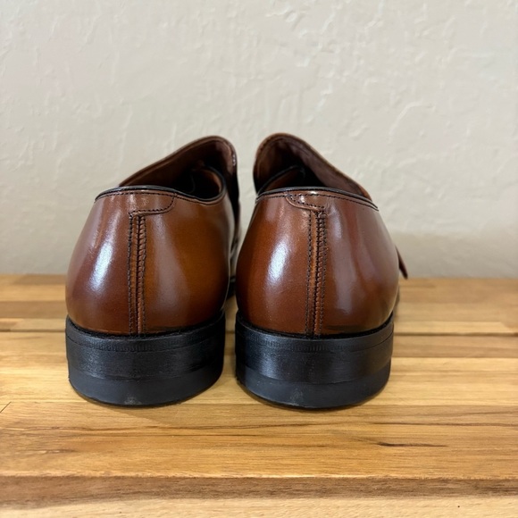 Vintage Freeman Monk Strap Buckle Shoes  7D Brown Leather Goodyear Welted USA main image 6